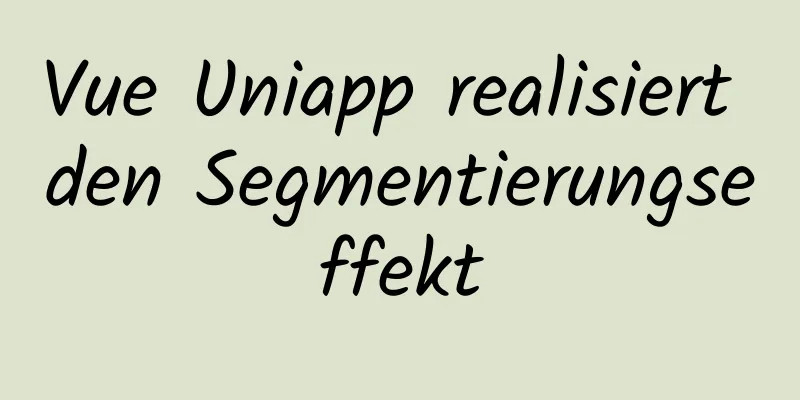 Vue Uniapp realisiert den Segmentierungseffekt