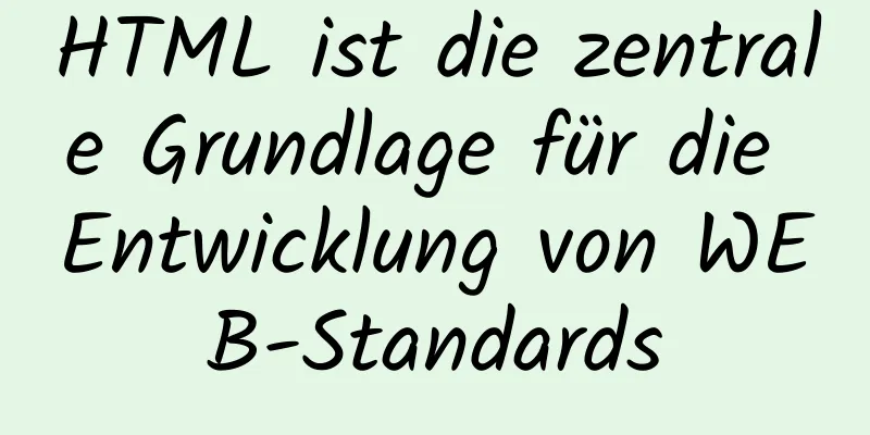 HTML ist die zentrale Grundlage für die Entwicklung von WEB-Standards