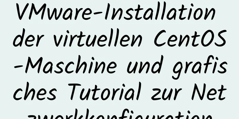 VMware-Installation der virtuellen CentOS-Maschine und grafisches Tutorial zur Netzwerkkonfiguration