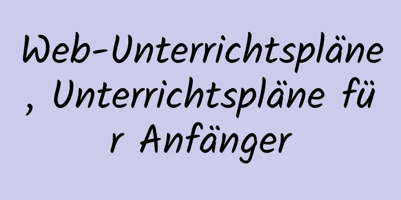 Web-Unterrichtspläne, Unterrichtspläne für Anfänger