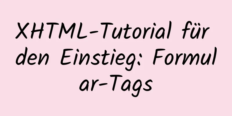 XHTML-Tutorial für den Einstieg: Formular-Tags