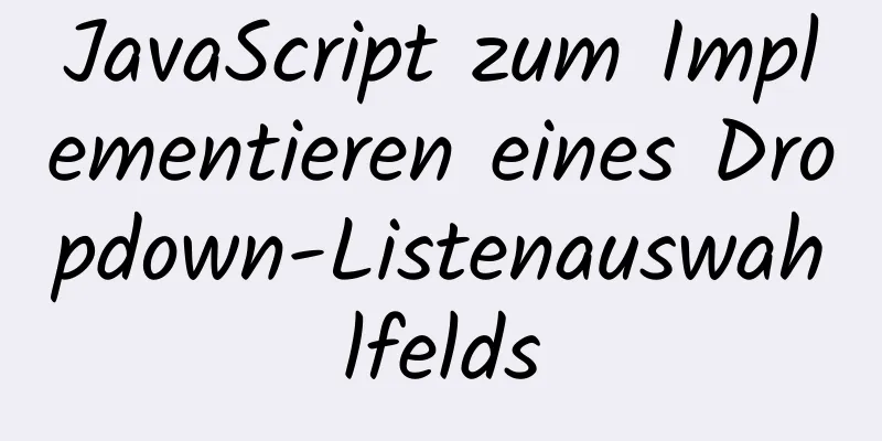 JavaScript zum Implementieren eines Dropdown-Listenauswahlfelds