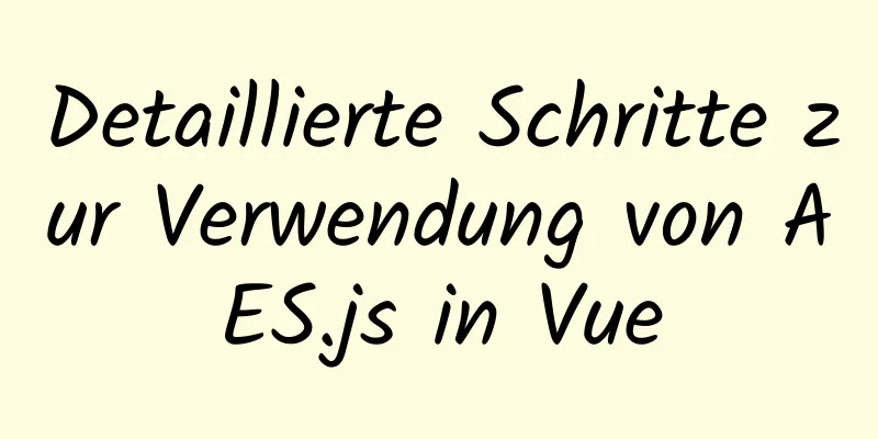 Detaillierte Schritte zur Verwendung von AES.js in Vue