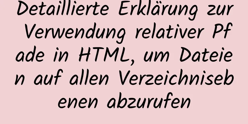 Detaillierte Erklärung zur Verwendung relativer Pfade in HTML, um Dateien auf allen Verzeichnisebenen abzurufen