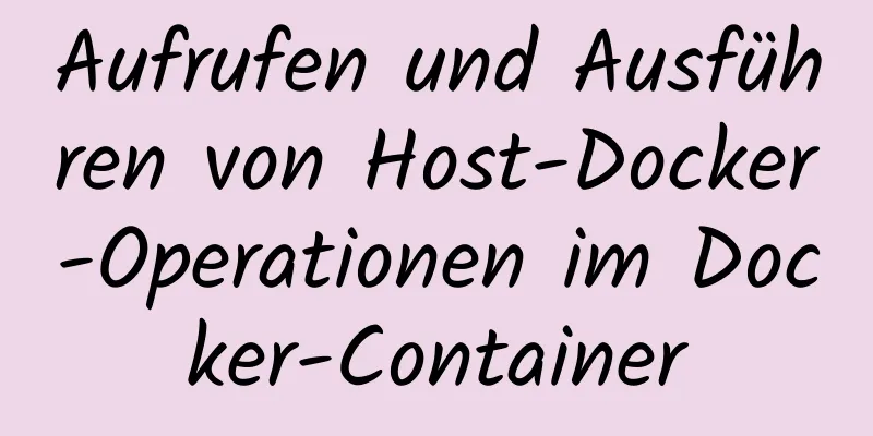 Aufrufen und Ausführen von Host-Docker-Operationen im Docker-Container