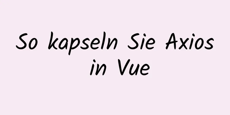 So kapseln Sie Axios in Vue