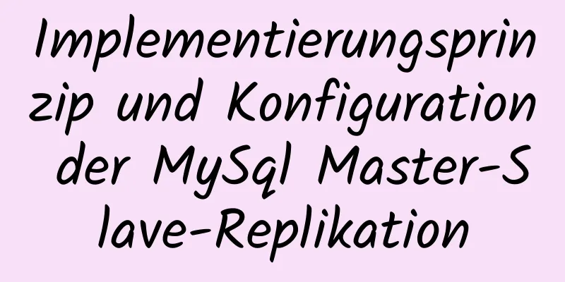 Implementierungsprinzip und Konfiguration der MySql Master-Slave-Replikation