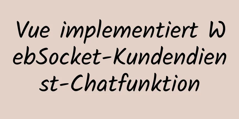 Vue implementiert WebSocket-Kundendienst-Chatfunktion