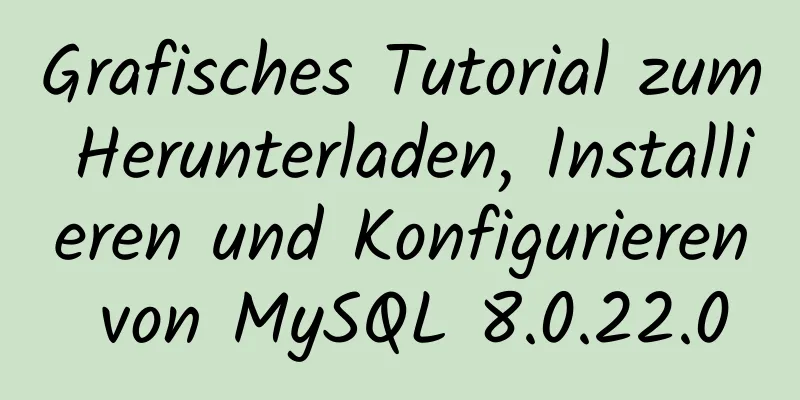 Grafisches Tutorial zum Herunterladen, Installieren und Konfigurieren von MySQL 8.0.22.0