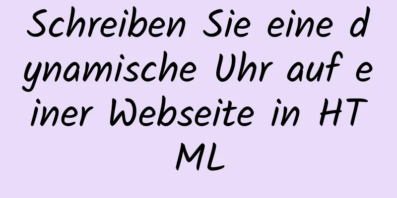 Schreiben Sie eine dynamische Uhr auf einer Webseite in HTML