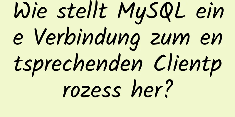 Wie stellt MySQL eine Verbindung zum entsprechenden Clientprozess her?