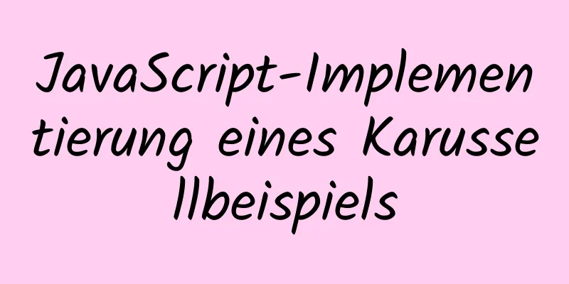 JavaScript-Implementierung eines Karussellbeispiels