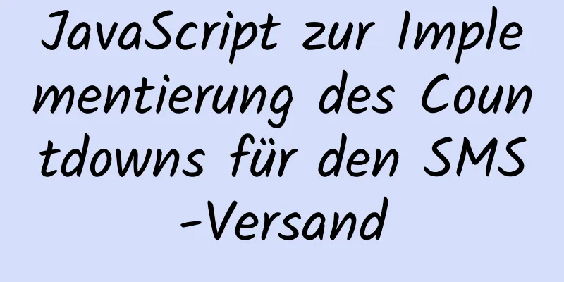 JavaScript zur Implementierung des Countdowns für den SMS-Versand