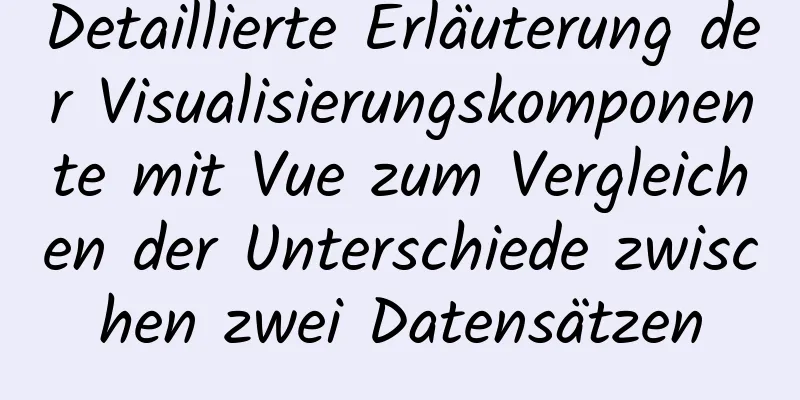 Detaillierte Erläuterung der Visualisierungskomponente mit Vue zum Vergleichen der Unterschiede zwischen zwei Datensätzen