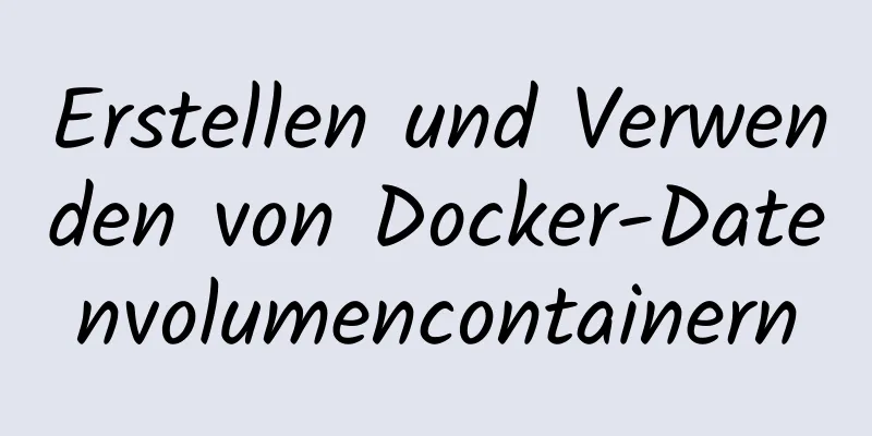 Erstellen und Verwenden von Docker-Datenvolumencontainern