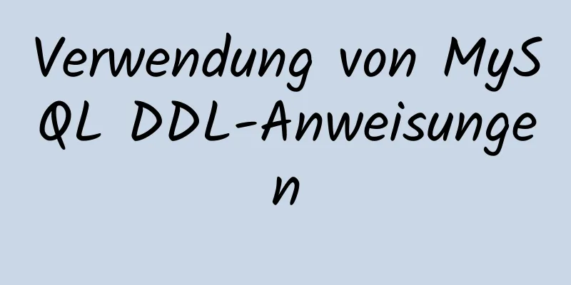 Verwendung von MySQL DDL-Anweisungen