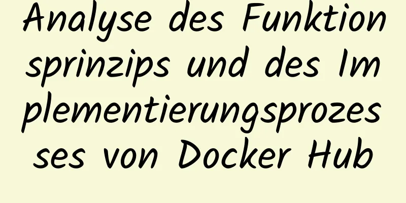 Analyse des Funktionsprinzips und des Implementierungsprozesses von Docker Hub