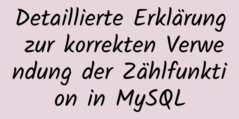 Detaillierte Erklärung zur korrekten Verwendung der Zählfunktion in MySQL