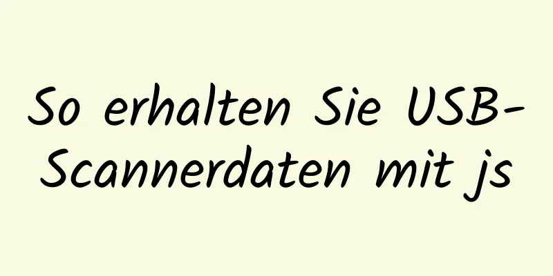 So erhalten Sie USB-Scannerdaten mit js