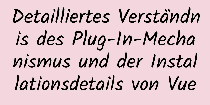 Detailliertes Verständnis des Plug-In-Mechanismus und der Installationsdetails von Vue