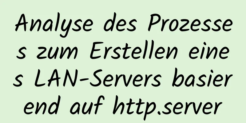 Analyse des Prozesses zum Erstellen eines LAN-Servers basierend auf http.server