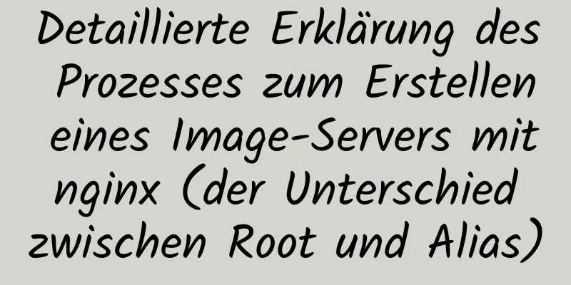 Detaillierte Erklärung des Prozesses zum Erstellen eines Image-Servers mit nginx (der Unterschied zwischen Root und Alias)