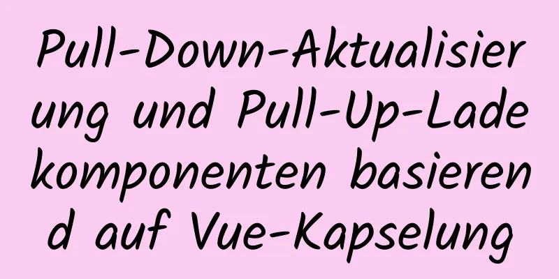 Pull-Down-Aktualisierung und Pull-Up-Ladekomponenten basierend auf Vue-Kapselung