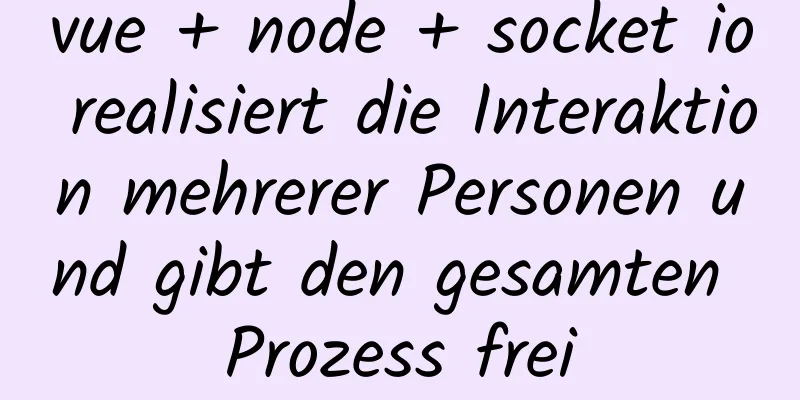 vue + node + socket io realisiert die Interaktion mehrerer Personen und gibt den gesamten Prozess frei