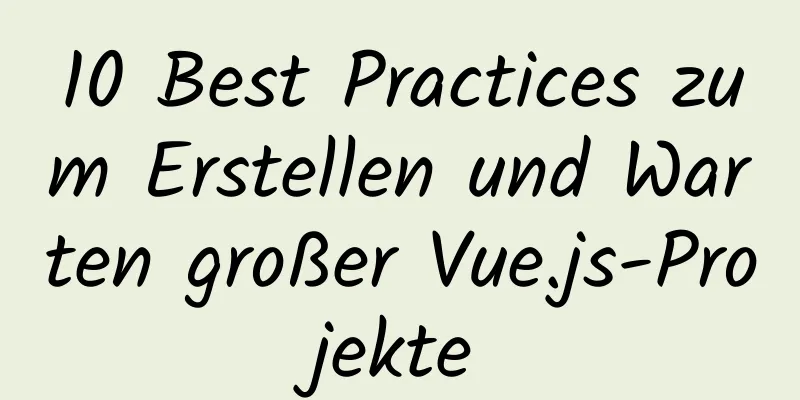 10 Best Practices zum Erstellen und Warten großer Vue.js-Projekte