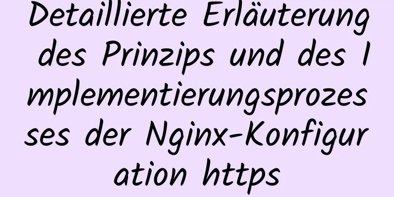 Detaillierte Erläuterung des Prinzips und des Implementierungsprozesses der Nginx-Konfiguration https