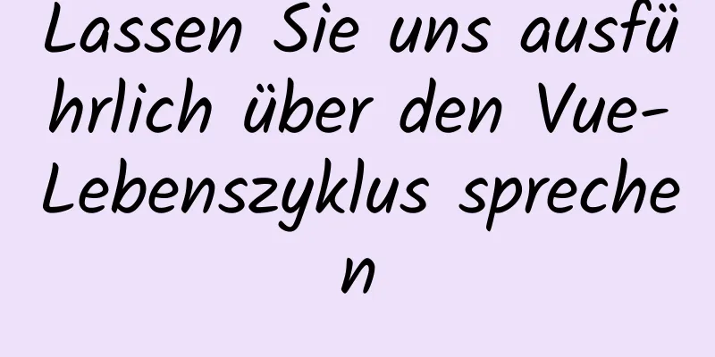 Lassen Sie uns ausführlich über den Vue-Lebenszyklus sprechen