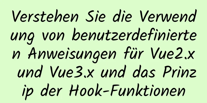 Verstehen Sie die Verwendung von benutzerdefinierten Anweisungen für Vue2.x und Vue3.x und das Prinzip der Hook-Funktionen