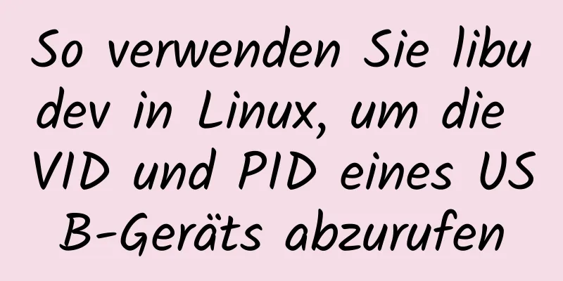 So verwenden Sie libudev in Linux, um die VID und PID eines USB-Geräts abzurufen