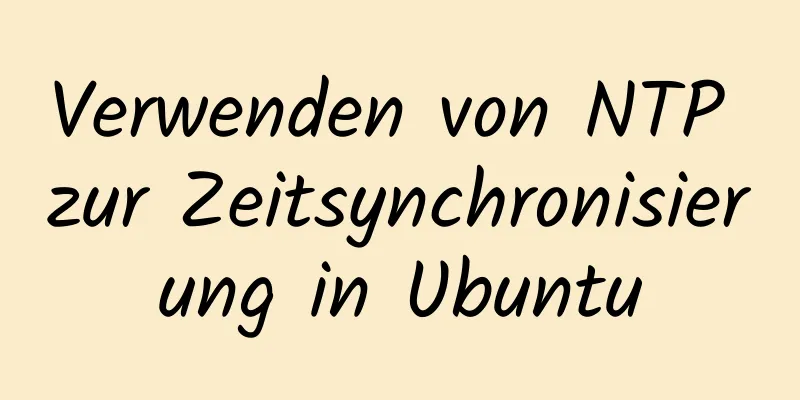 Verwenden von NTP zur Zeitsynchronisierung in Ubuntu