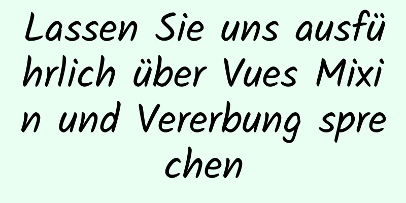 Lassen Sie uns ausführlich über Vues Mixin und Vererbung sprechen