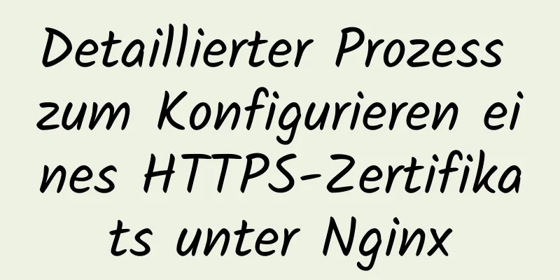 Detaillierter Prozess zum Konfigurieren eines HTTPS-Zertifikats unter Nginx