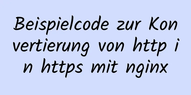 Beispielcode zur Konvertierung von http in https mit nginx