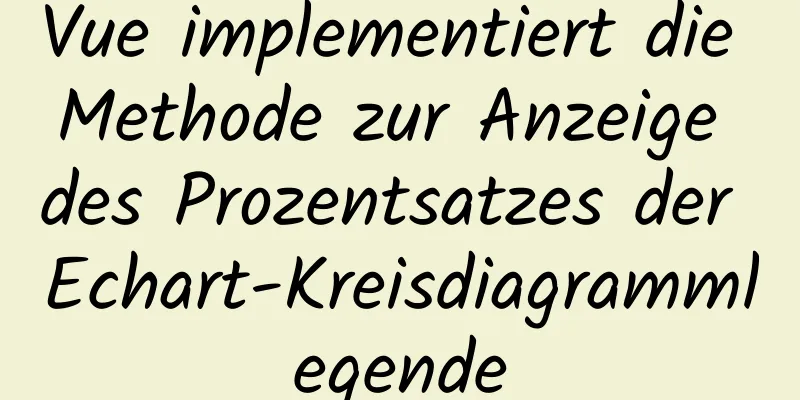 Vue implementiert die Methode zur Anzeige des Prozentsatzes der Echart-Kreisdiagrammlegende