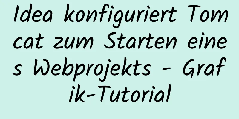 Idea konfiguriert Tomcat zum Starten eines Webprojekts - Grafik-Tutorial