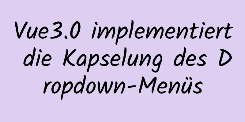 Vue3.0 implementiert die Kapselung des Dropdown-Menüs