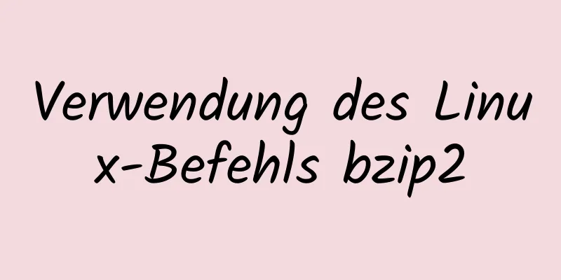 Verwendung des Linux-Befehls bzip2