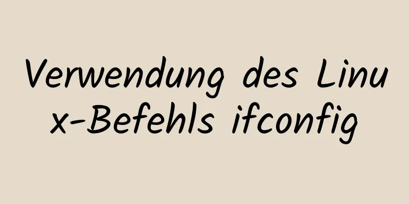 Verwendung des Linux-Befehls ifconfig