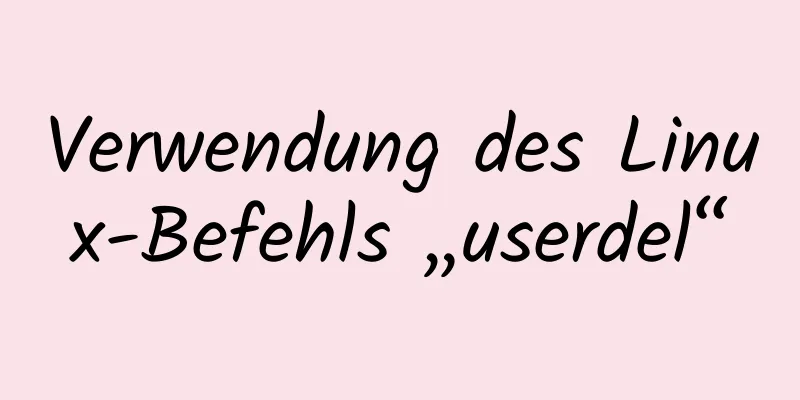 Verwendung des Linux-Befehls „userdel“