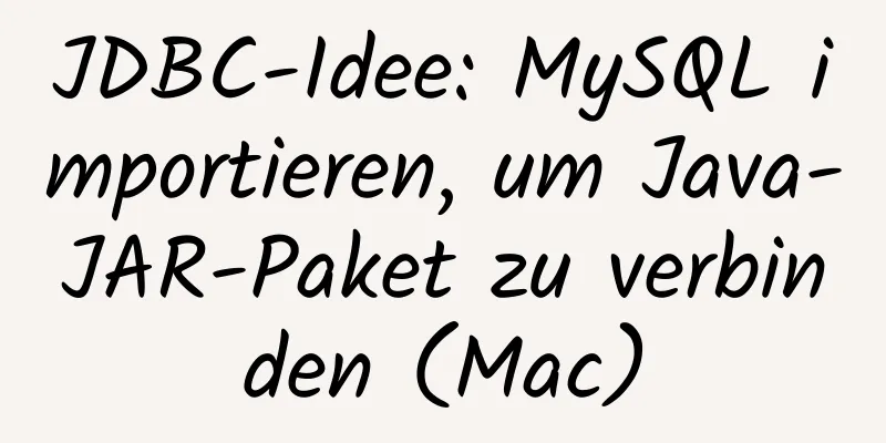 JDBC-Idee: MySQL importieren, um Java-JAR-Paket zu verbinden (Mac)