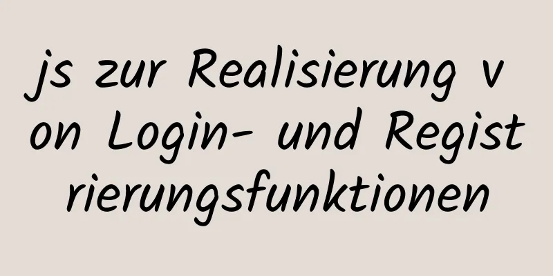 js zur Realisierung von Login- und Registrierungsfunktionen