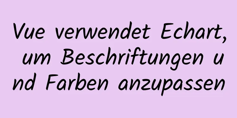 Vue verwendet Echart, um Beschriftungen und Farben anzupassen