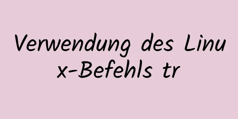 Verwendung des Linux-Befehls tr