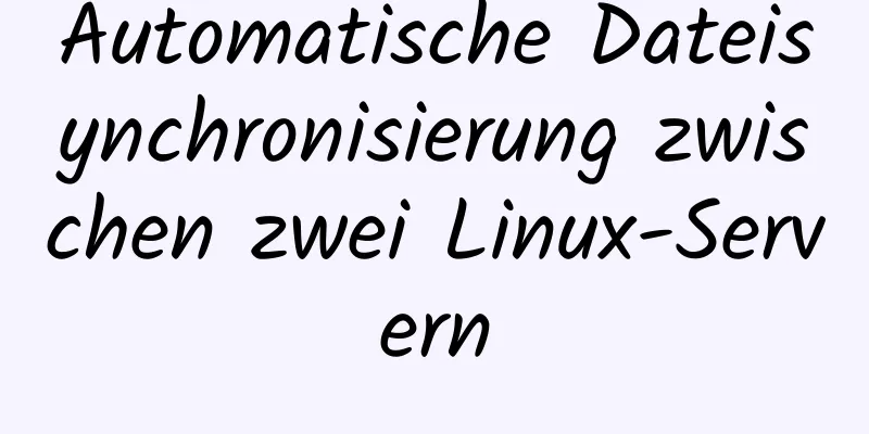 Automatische Dateisynchronisierung zwischen zwei Linux-Servern