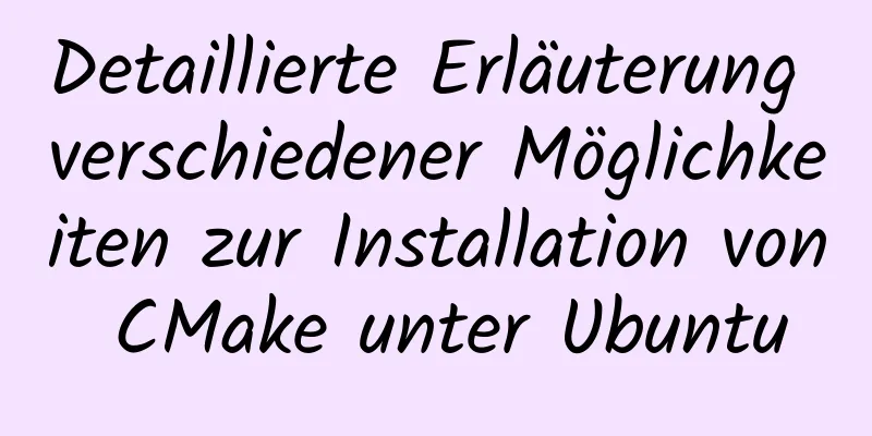 Detaillierte Erläuterung verschiedener Möglichkeiten zur Installation von CMake unter Ubuntu