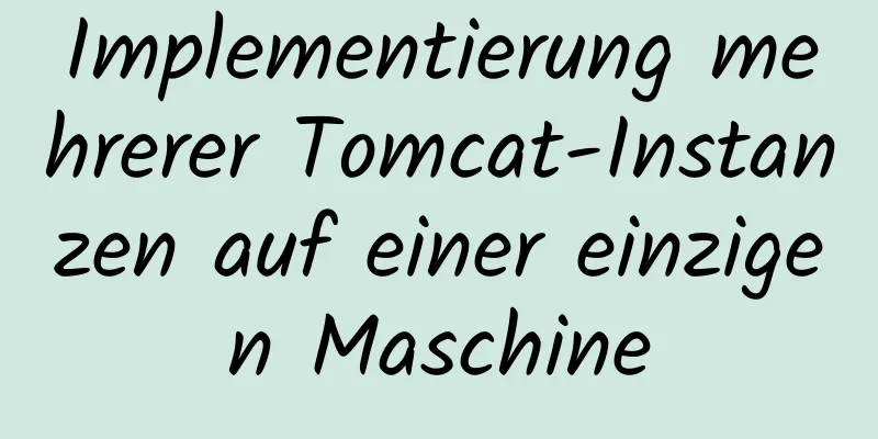 Implementierung mehrerer Tomcat-Instanzen auf einer einzigen Maschine